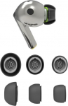 3 paari Galaxy Buds3 Pro k&otilde;rvaklappide asendus Silikoonist k&otilde;rvaklapid, mis &uuml;hilduvad Galaxy Buds3 Pro'ga, mis sobib kohvrisse mustalt