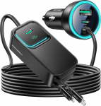Rocoren 6 IN 1 Zigarettenanz&uuml;nder USB 135W Auto Ladeger&auml;t Einziehbares SchnellLadeger&auml;t Adapter, 12V-24V Auto Zubeh&ouml;r Innenraum mit 1.5m Kabel, Camping Wohnmobil Reise Gadgets f&uuml;r Laptop, Handy