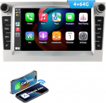 ESSGOO 4+64G traadita Carplay ja Android autoraadio Vauxhall Opel Corsa C/D Zafira B Astra G/H Meriva Signum Combo, 7-tolline puuteekraaniga raadio Bluetooth FM RDS GPS WiFi Silver