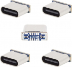 chenyang 5 Pack USB C DIY Connector, Micro USB 5Pin to USB C Female Repair Replacement Soldering Adapter Standard Pin Assignment