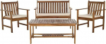 Safavieh EUP7006A Monaco &otilde;ue elutoakomplekt - teakpruun/ecru (4-osaline)
