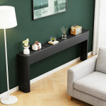 Riiul diivani taga, hingav kitsas k&uuml;ljelaud elutoa m&ouml;&ouml;blile, valge/must diivanilaud diivani taga, dekoratiivne konsoollaud minimalistlikus stiilis (must, 100 x 17 x 88 cm (39,4 x 6,7 x 34,6 tolli)
