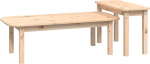 2-TLG. Couchtisch-Set aus massivem Kiefernholz (110x50x35 cm & 70x30x45 cm), platzsparend verschiebbar, rustikal-elegant - ideal f&uuml;r Wohnzimmer, Lounge & modernes Interieur.