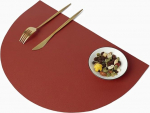 Fortschrittliches Tischset aus Leder, modisches Tischset, Esstischzubeh&ouml;r, unverzichtbar for Esstische, Heimdekoration, elegantes Design, Oberfl&auml;chenschutz, bereichert das Esserlebnis(Burgundy)