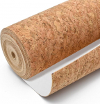 JPOV Cork Roll with Adhesive and Brass Base, Maximum Strength and Durability for Indoor DIY and Crafts, 2.5m Long, 30cm Wide and 1mm Thick
