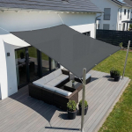 SUNNY GUARD Veekindel ristk&uuml;likukujuline p&auml;ikesepurje, 2,5 x 3 m, p&auml;ikesekaitse, ilmastikukaitse markiis, varikatus, UV-kaitse r&otilde;dule, terrassile, aeda, &otilde;ue, hall antratsiit