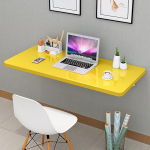 Robuster Klapptisch zur Wandmontage, f&uuml;r kleine R&auml;ume, ideal f&uuml;r K&uuml;che, Waschk&uuml;che und Restaurant, 50 x 30 cm, Gelb
