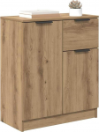 vidaXL Artisan Oak Sideboard 60 x 30 x 70 cm puidust komposiit elutoa ladustamise ristk&uuml;likukujuline rustikaalne k&uuml;ljepaneel mitmek&uuml;lgne m&ouml;&ouml;bel suurep&auml;rane hommikus&ouml;&ouml;gi korraldaja
