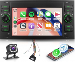 Hodozzy Autoradio f&uuml;r Ford Transit Fiesta Focus mit Wireless Carplay Android Auto,7 Zoll Bildschirm mit Bluetooth/RDS Radio/SWC/USB/GPS/EQ/Mirror Link+R&uuml;ckfahrkamera