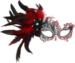 JewelryWe Veneetsia mask naistele Gothic Metal Mask pikkade sulgedega Glitter Rhinestone Half Mask Punk Eye Mask Ball Mask Kost&uuml;&uuml;m aksessuaar teema poole Fancy Dress Halloween Cosplay