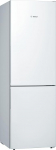 Bosch Series 6 Fridge Freezer, KGE36AWCA, Longer Freshness with VitaFresh, Less Defrost with LowFrost, LED Lighting for Even Illumination, White, 186 x 60 cm, 214 Litre Fridge + 88 Litre Freezer