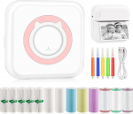 GuKKK Mini Printer, mobiilne fotoprinter, kaasaskantav mini fotoprinter, traadita termoprinter, nutitelefoni Bluetooth-printer, &otilde;ppimise abivahendiks, &otilde;pim&auml;rkmete, p&auml;eviku, m&auml;rkmete, p&auml;eviku jaoks