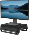 Fellowes Monitor Stand for Desk - Breyta&trade; 100% Recyclable Monitor Stand for Home and Office - Ergonomic Portable Monitor Stand with 3 Height Settings - Black