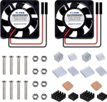 GeeekPi Vaarika Pi jahutusventilaator 30x30x7mm DC 5V harjadeta CUP jahutusventilaator koos Raspberry Pi jahutusalusega Raspberry Pi 3/2 Model B, Raspberry Pi 3B+ ja Retroflag NESPI CASE PLUS (2-pack)
