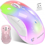 memzuoix LED juhtmeta hiir - laetav 2.4G optiline hiir magnetilise kattega, pehme RGB valgustus, 1400 DPI, ergonoomiline disain USB-vastuv&otilde;tjaga s&uuml;learvutile, PC-le ja MacBookile
