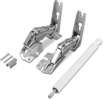 DL-pro Liebherr 9590166 Ukseklapp + uksesarna &uuml;lemine + alumine k&uuml;lmkapi remondikomplekt