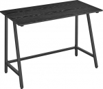 VASAGLE Kirjutuslaud Arvutilaua terasraamiga Vintage laud Kodukontorilaud Lihtne kokkupanek 50 x 100 x 75 cm T&ouml;&ouml;stuslik disain Ebony Black Ink Black LWD040B56