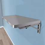 Seinale paigaldatav roostevabast terasest kokkupandav laud 304 terasest rippuv laud SpaceSaving 60 x 30 cm seinalaud &otilde;ppimiseks Vastupidav kokkupandav t&ouml;&ouml;koht kodukontorisse