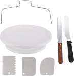 Cake Accessory Set for Beginners and Professionals, Cake Turntable for Cake Decoration, Perfect for Gifts, Baking Set with Versatile Baking Accessories for Cakes