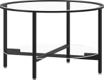 vidaXL K&otilde;rvallaud kohvilaud elutoa laud diivanilaud kohvilaud elutoa teelaud hoiulaud telefonilaud must l&auml;bipaistev 70 cm karastatud klaasist
