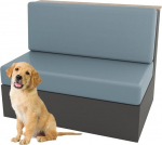 Veekindel PU nahast diivanikatte komplekt, mis sisaldab 2 padjakatet, 2 pingi katet ja seljatoe katteid udusinises, stiilne kaitse teie diivanile