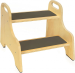 OUUTMEE Laste puidust astmelaua 2 tasandiga kaasaskantav k&auml;epide Jalatsid lastele sobivad vannitubade, tualettide, k&ouml;&ouml;kide ja magamistubade valamudeks.