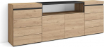 Skraut Home sahtlitega kapp 214 x 75 x 35 cm Magamistuppa, tuppa, riidekappi, kapp, kaasaegses stiilis, tammepuust