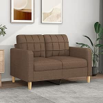 Juroupi 2-Sitzer-Sofa Diivan 2 Sitzer Loveseat Diivanid F&uuml;R Wohnzimmer Diivan Loveseats Braun 120 cm Stoff - 359086