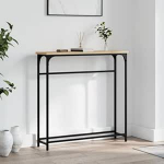 Generisch Konsolentische f&uuml;r Flur und Eingangsbereich, schlanke Ablage hinter dem Sofa, Marmor-Spiegel-Display, moderner Eingangstisch, Tisch mit Holzplatte und Metallgestell f&uuml;r Wohnzimmer und Flur