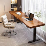 Reguleeritava k&otilde;rgusega elektriline seisev laud, ergonoomiline kodukontori t&ouml;&ouml;laud 3 m&auml;lu eelseadistusega, must elektriline t&otilde;steplaat (160 x 70 cm)