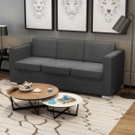 Gecheer 3-kohaline diivan polsterdatud diivan Lounge diivan polsterdatud m&ouml;&ouml;bli disain diivan elutuba diivan kangas tumehall