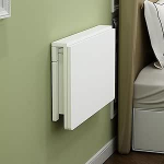 Wandmontierter Klapptisch f&uuml;r Waschk&uuml;che, robuste Computer-Arbeitspl&auml;tze f&uuml;r Heimb&uuml;ro, faltbares Esstisch-Set f&uuml;r kleine R&auml;ume, platzsparend, zusammenklappbarer Wandschreibtisch, Holz (suurus: L)