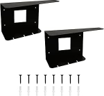 TECKZOON komplekt 2 seinale paigaldatavat &ouml;&ouml;kaplaati, 40 x 20 cm, kahetasandiline metallist &ouml;&ouml;kaplaat, 86 x 86 mm l&uuml;lituspaneeli avaga, seinale paigaldatav riiulite korraldaja magamistuppa, vannituppa ja elutuppa (2 sama)