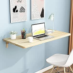 An der Wand montierter Klapptisch f&uuml;r Waschk&uuml;che, an der Wand montierter Esstisch, zusammenklappbar, an der Wand montierter Computertisch, stabil und robust, f&uuml;r Arbeitszimmer, Schlafzimmer