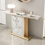 Kaasaegne konsoollaud metallist alusega, esikusse, esikusse laud, koristus- ja organiseerimisruumiga laud, esikusse, elutuppa, magamistuppa (C, 150 x 30 x 80 cm)