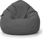 Nadimaideal Bean Bag, Teardrop Shape, Chestnut, Floor Cushion for Children and Adults, Indoor & Outdoor, Gaming Bean Bag, Seat Cushion, Bean Bag, Filling EPS Beads (Anthracite, XL Diameter 77 cm)