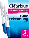 Clearblue rasedustesti varajane tuvastamine, varajane test, rasedustesti, 2x varajane rasedustesti / varajane rasedustesti, &uuml;le 99% usaldusv&auml;&auml;rne, raseduse m&auml;&auml;ramine, 25 mIU/ml