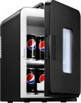 NORTHCLAN Mini Fridge for Room 15 L, with 220 V AC/12 V DC for Car and Home Use, Portable Fridge and Heating Fridge Perfect for Drinks, Cosmetics, Snacks, Max & Eco Mode, Black