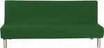 Monba Sofa Cover Solid Color Armless Elastic Spandex Folding Sofa Cover Dark Green
