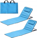 Pack of 2 rannatoolid, kokkupandav kergekaaluline mugav rannatooli, reguleeritav lamamistool koos hoiukotiga, kaasaskantav p&auml;ikesetooli rannale, telkimisele ja aeda, ruumi s&auml;&auml;stev ja stabiilne