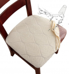 Genina Wasserdichter Esszimmerstuhlbezug, 4er-Set, Stretch-Jacquard-Sitzbez&uuml;ge f&uuml;r Esszimmerst&uuml;hle, K&uuml;che, Parsons-Stuhlbez&uuml;ge, Schonbezug