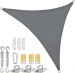Sunal Sun Shade Sail veekindel 3x3x3m koos paigalduskomplektiga Kolmnurk Outdoor Garden Shade Canopy PES pol&uuml;estrist ja rebenemiskindel Sun Shade Sail Outdoor Garden Party jaoks
