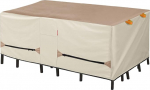 Porch Shield Patio Table Cover Veekindel s&ouml;&ouml;gilaua ja toolide kate Ristk&uuml;likukujuline 108" x 70" helepruun ja khaki v&auml;rvi