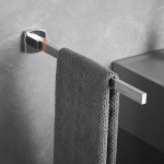 CALUCAB Rotatable Towel Rail Stainless Steel Chrome-Plated Towel Rail Wall Mounted Towel Rail for Bathroom, Kitchen and Wardrobe 35 cm