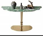 ZXTRYBHD Elegant Italian Luxury Console Table - Modern Sofa Table with Premium Materials, Narrow Entryway Table Durable Craftsmanship (Green, 100 cm/39.3 inches)