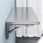 Kokkupandav seinalaud, 304 roostevabast terasest, kokkupandav laud, ruumi s&auml;&auml;stev, h&otilde;ljuv laud kodukontorisse ja pesuruumi, metallist viimistlus, 120 &times; 30 cm