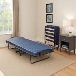 Talamo Italia - Ada kokkupandav voodi 12 lamelliga, koos madratsiga, ruumi s&auml;&auml;stev voodi, 100% Made in Italy, 80 x 190 x 37 cm