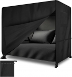 Hollywood kiikede kate, 210 x 125 x 170 cm, Hollywood kiiged, talvekindel, 3-4-kohaline, raske rebenemiskindel kaitsekate, Oxfordi kangas aiam&ouml;&ouml;blile, aiakiikedele (must)