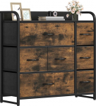 DWVO 7 sahtliga kapp, vastupidav kangas, tugev metallraam, kaasaegne ja funktsionaalne, ideaalne magamistuppa, elutuppa, esikusse, lastetuppa, maal&auml;hedane pruun