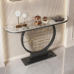 Akzent konsoollaud, k&uuml;ljelaud, sissep&auml;&auml;sulaud, diivanilaud koos hoiuruumiga, kaasaegne akentilaud, vastupidav konsool koos hoiuruumidega elutuppa, koridori, fuajeesse (must 2.100 cm).